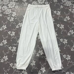 Aritzia TNA Towel Terry Mega Sweatpants in White Sz XS
